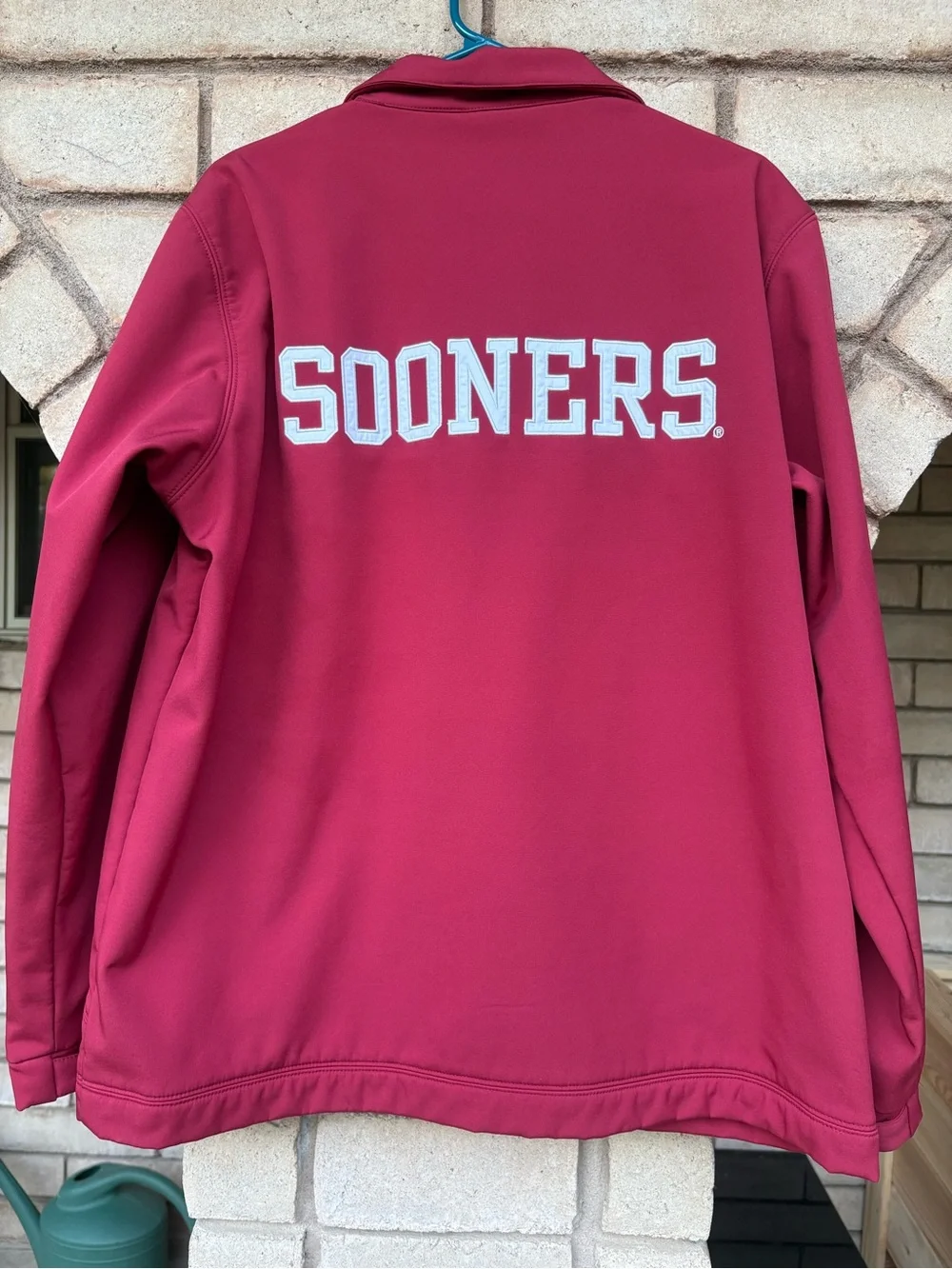 OU Crimson Full-Zip Jacket with White Trim 58 Sports Size L